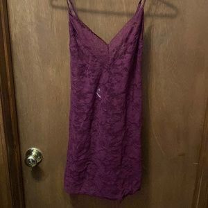 Burgundy lace slip from Victoria’s Secret
